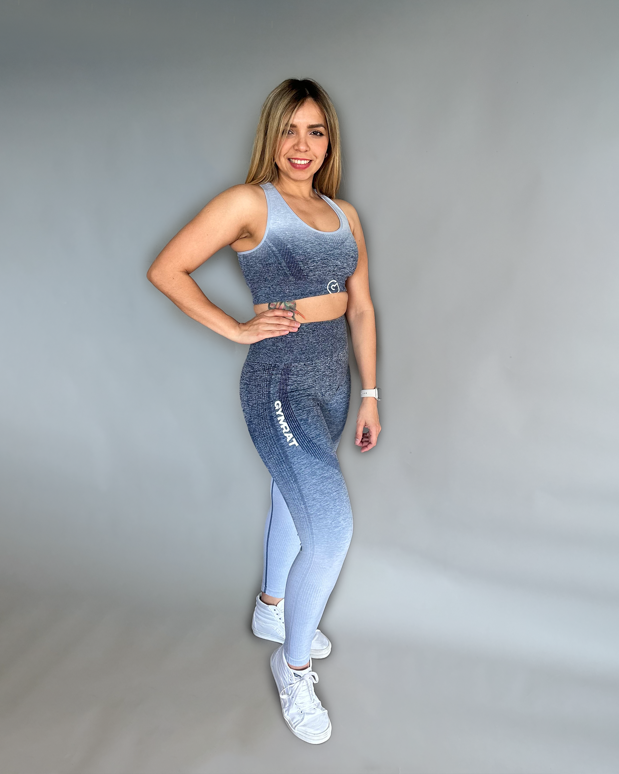 Calça Legging Jacquard Evolution Blue